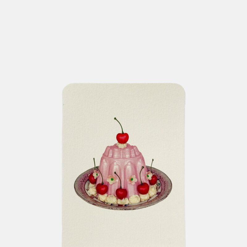 Oriasa Rose Petal Cream Blancmange Notecard – Blank Inside