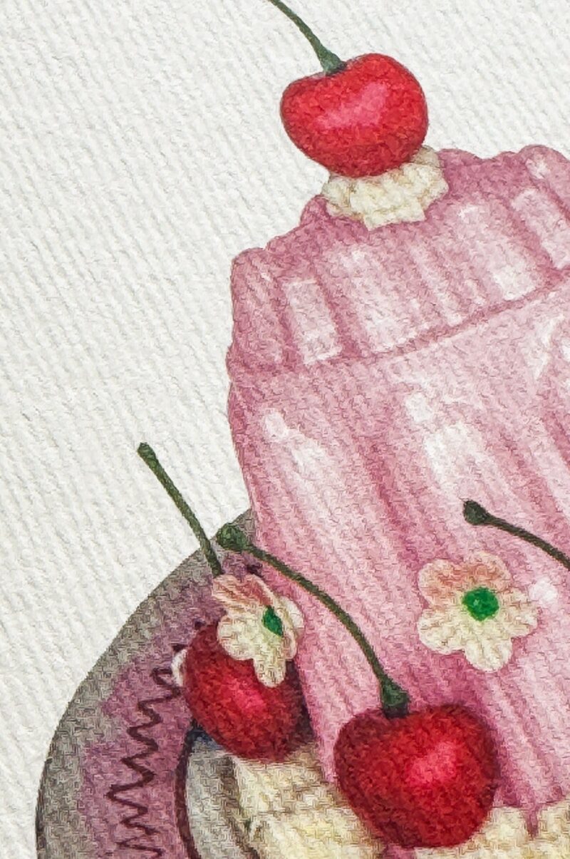 Oriasa Rose Petal Cream Blancmange Notecard – Blank Inside - Image 2