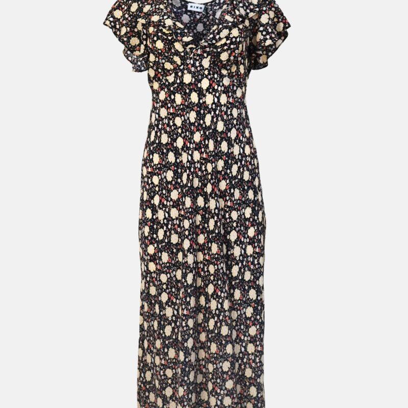 Oriasa Floral Yellow Summer Dress – Elegant Bethea Style